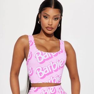 NWT Barbie Logo Crop Top by Fashion Nova